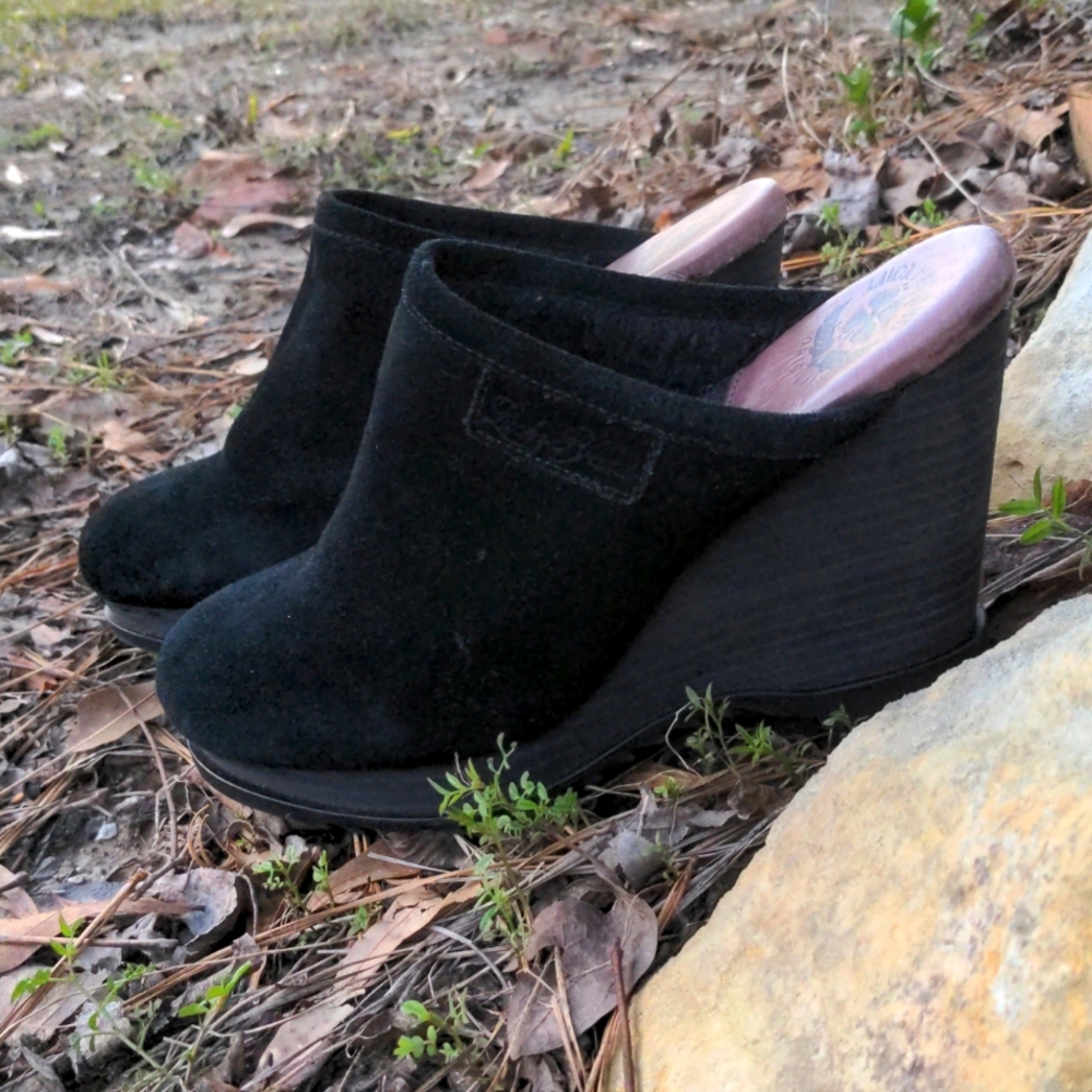 Lucky Brand Black Wedge Shoes